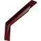 Ekena Millwork Embrey Steel Bracket, Hammered Bright Red 2"W x 16"D x 6 1/2"H BKTM02X16X06EBHRE - alternate 1